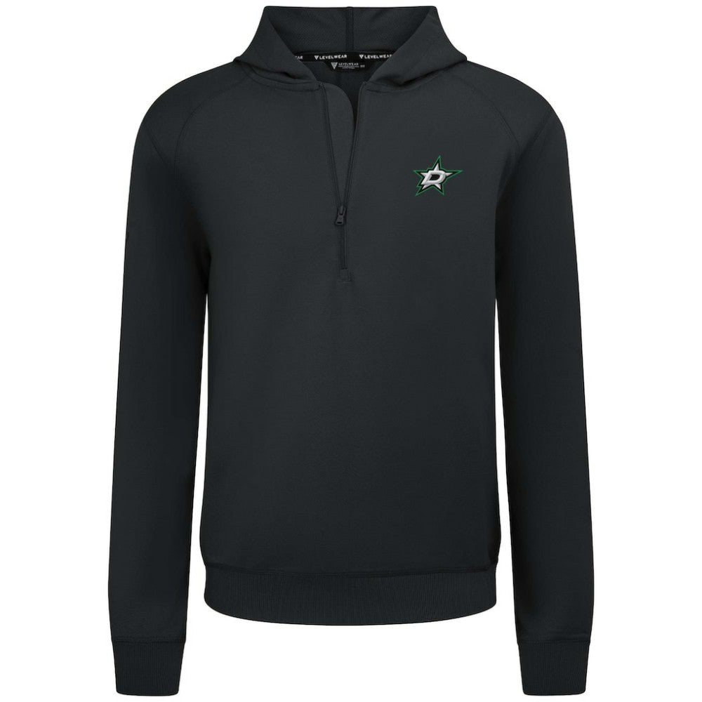 Dallas Stars Levelwear Technic Quarter-Zip Pullover Hoodie - Black - NHL