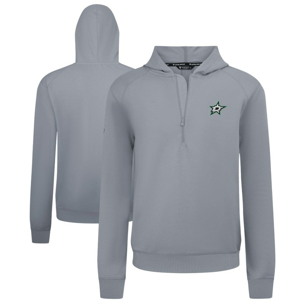 Dallas Stars Levelwear Technic Quarter-Zip Pullover Hoodie - Gray - NHL