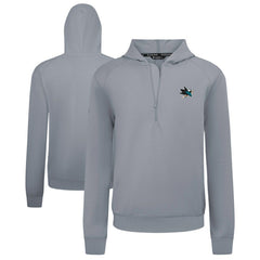 San Jose Sharks Levelwear Technic Quarter-Zip Pullover Hoodie - Gray - NHL
