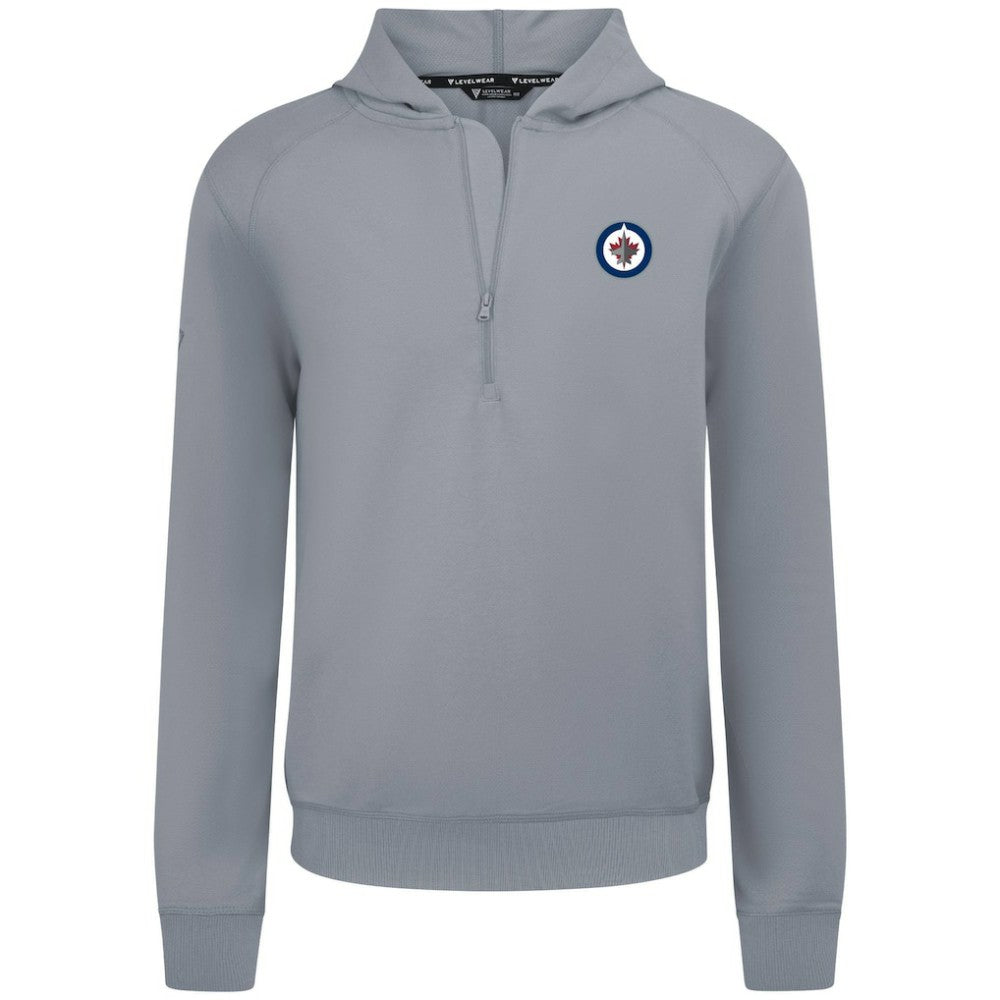 Winnipeg Jets Levelwear Technic Quarter-Zip Pullover Hoodie - Gray - NHL