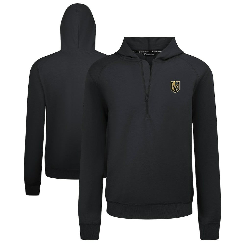 Vegas Golden Knights Levelwear Technic Quarter-Zip Pullover Hoodie - Black - NHL