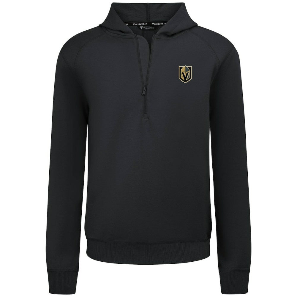 Vegas Golden Knights Levelwear Technic Quarter-Zip Pullover Hoodie - Black - NHL