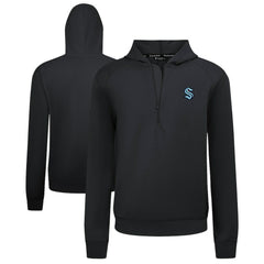 Seattle Kraken Levelwear Technic Quarter-Zip Pullover Hoodie - Black - NHL