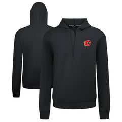 Calgary Flames Levelwear Technic Quarter-Zip Pullover Hoodie - Black - NHL