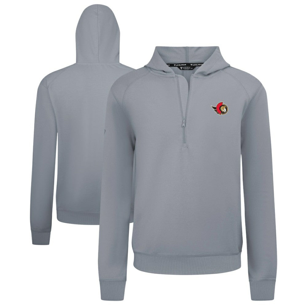 Ottawa Senators Levelwear Technic Quarter-Zip Pullover Hoodie - Gray - NHL