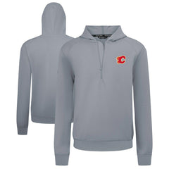 Calgary Flames Levelwear Technic Quarter-Zip Pullover Hoodie - Gray - NHL