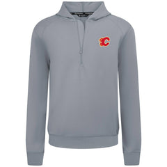 Calgary Flames Levelwear Technic Quarter-Zip Pullover Hoodie - Gray - NHL