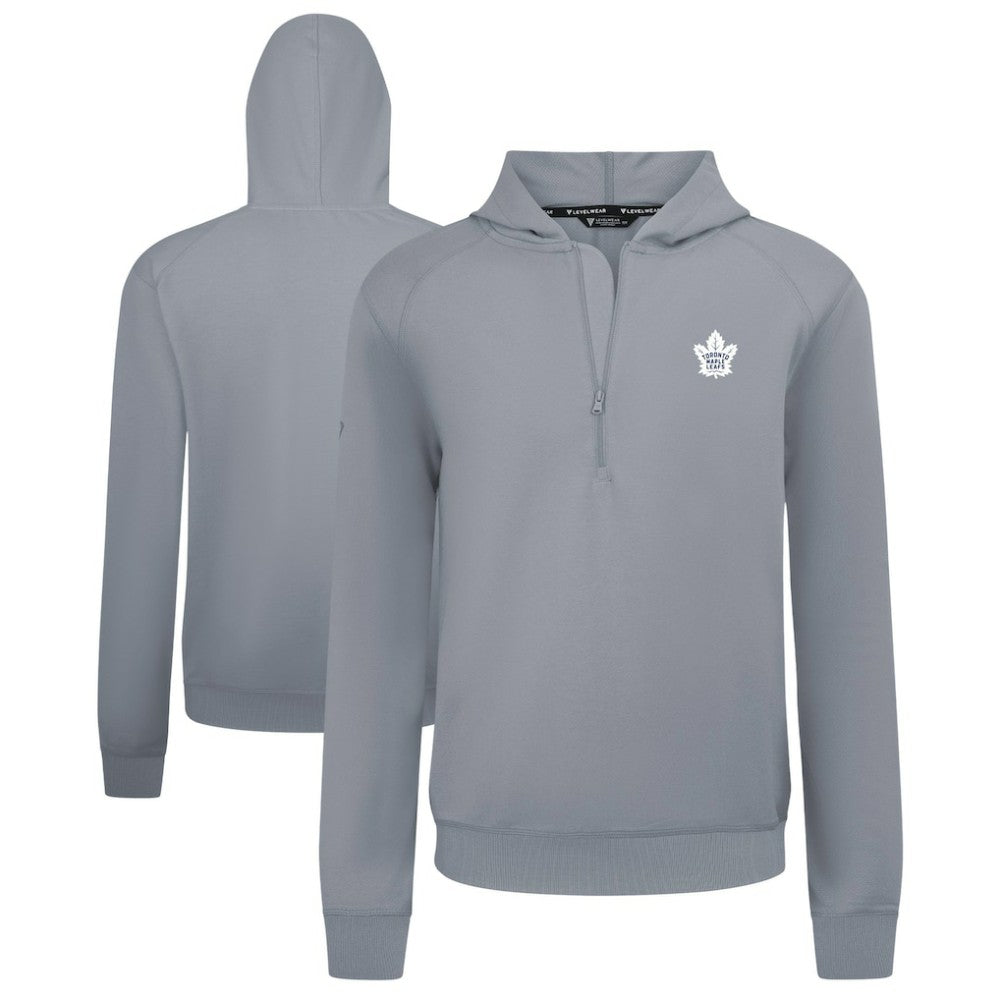 Toronto Maple Leafs Levelwear Technic Quarter-Zip Pullover Hoodie - Gray - NHL