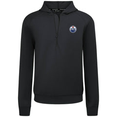 Edmonton Oilers Levelwear Technic Quarter-Zip Pullover Hoodie - Black - NHL