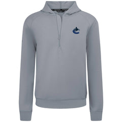 Vancouver Canucks Levelwear Technic Quarter-Zip Pullover Hoodie - Gray - NHL