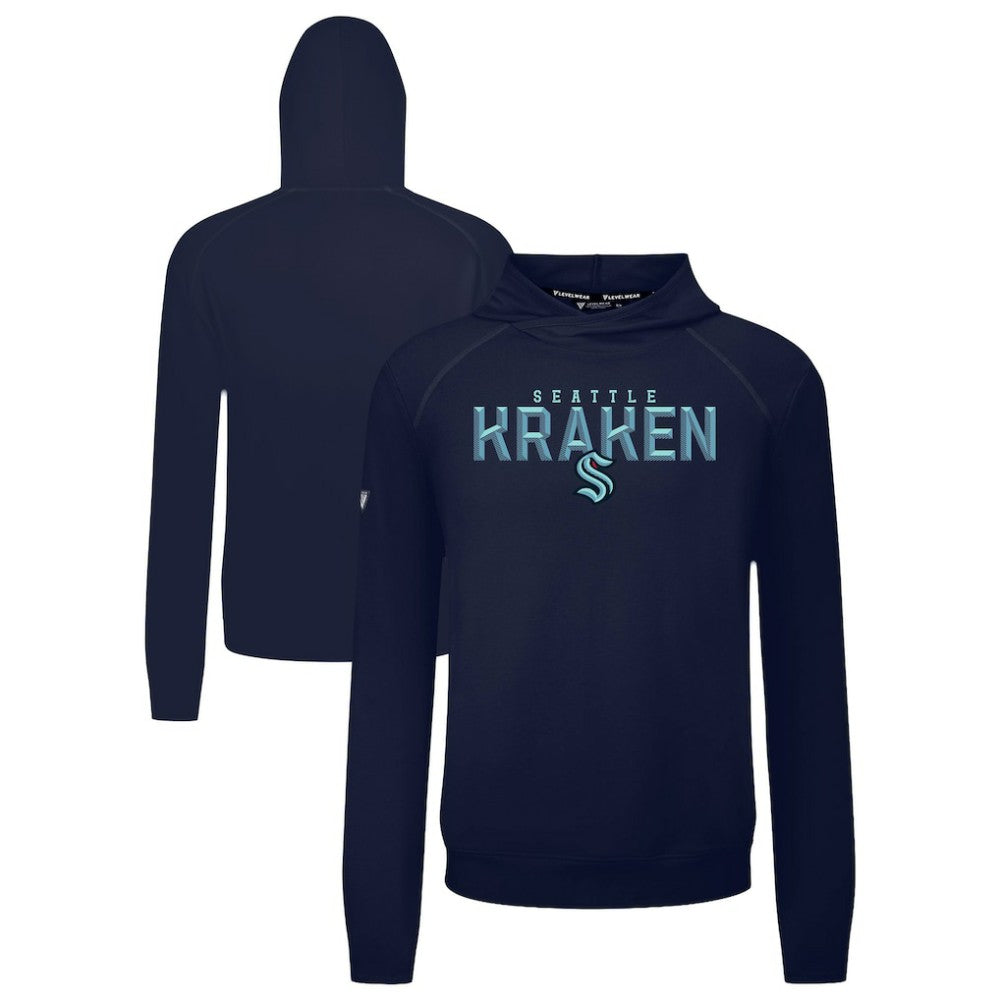 Seattle Kraken Levelwear Mandate Carve Tri-Blend Pullover Hoodie - Deep Sea Blue - NHL
