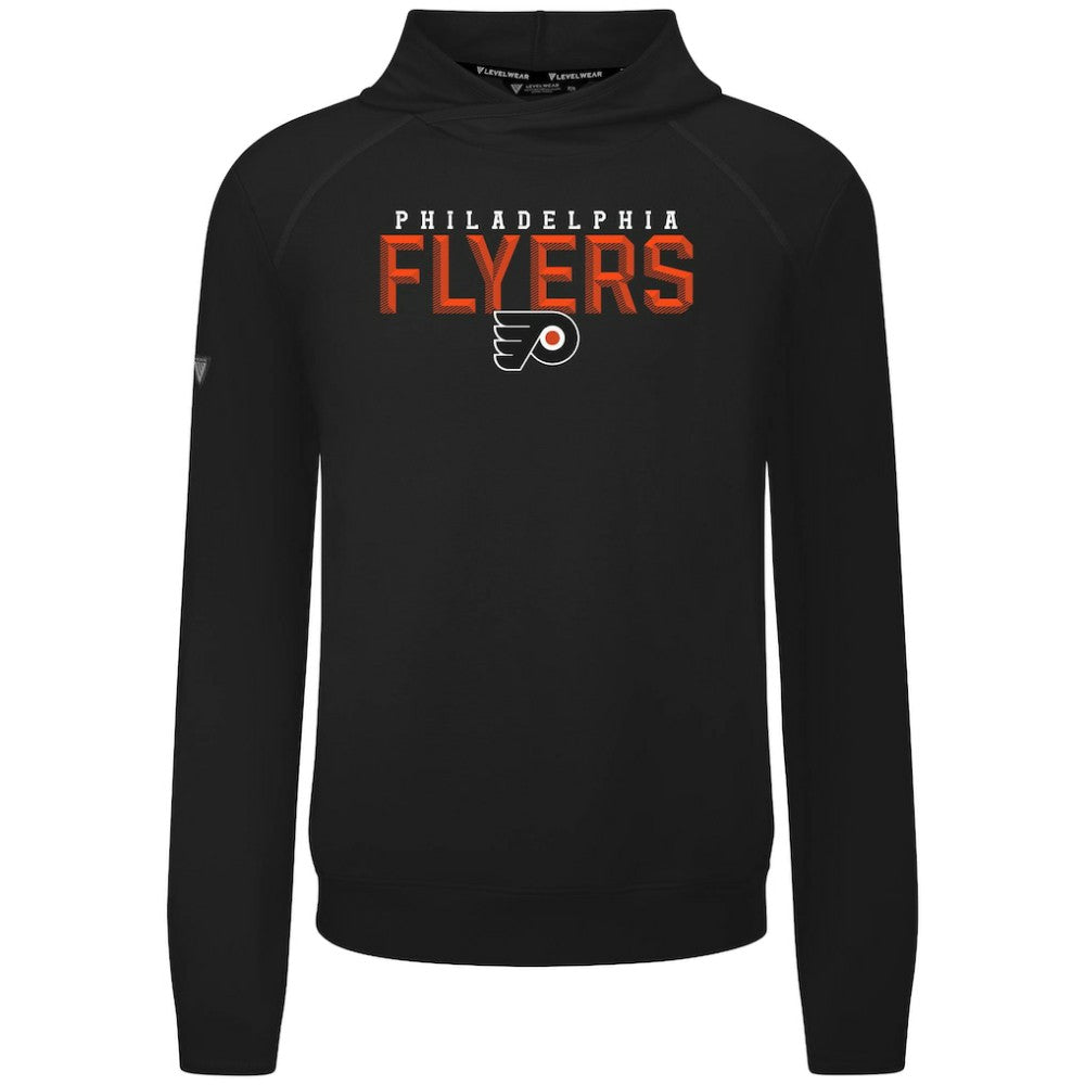 Philadelphia Flyers Levelwear Mandate Carve Tri-Blend Pullover Hoodie - Black - NHL