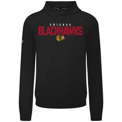 Chicago Blackhawks Levelwear Mandate Carve Tri-Blend Pullover Hoodie - Black - NHL