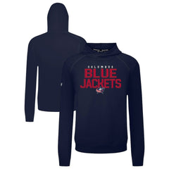 Columbus Blue Jackets Levelwear Mandate Carve Tri-Blend Pullover Hoodie - Navy - NHL