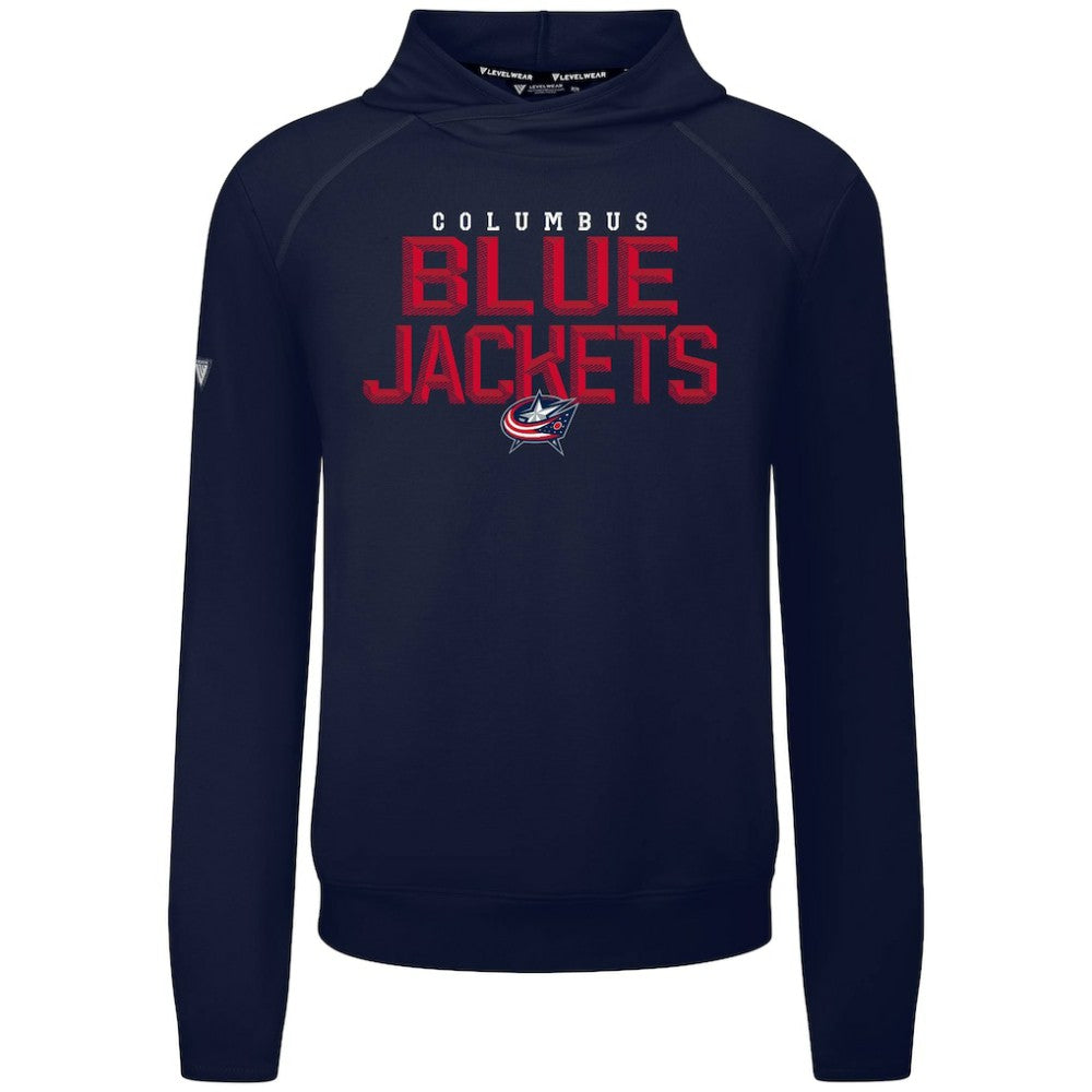 Columbus Blue Jackets Levelwear Mandate Carve Tri-Blend Pullover Hoodie - Navy - NHL