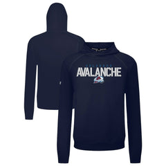 Colorado Avalanche Levelwear Mandate Carve Tri-Blend Pullover Hoodie - Navy - NHL