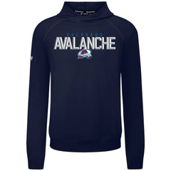 Colorado Avalanche Levelwear Mandate Carve Tri-Blend Pullover Hoodie - Navy - NHL