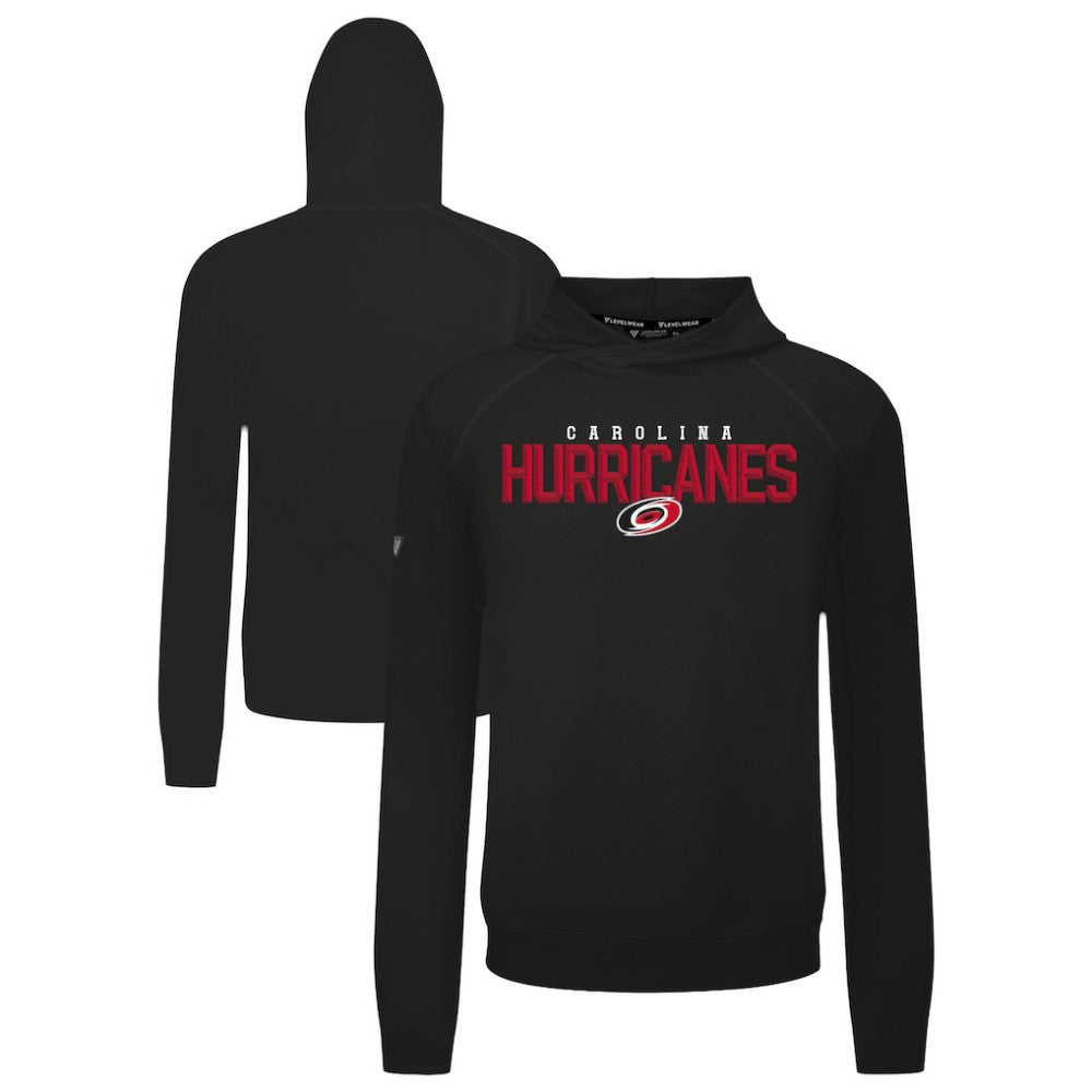 Carolina Hurricanes Levelwear Mandate Carve Tri-Blend Pullover Hoodie - Black - NHL