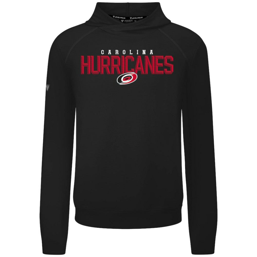 Carolina Hurricanes Levelwear Mandate Carve Tri-Blend Pullover Hoodie - Black - NHL