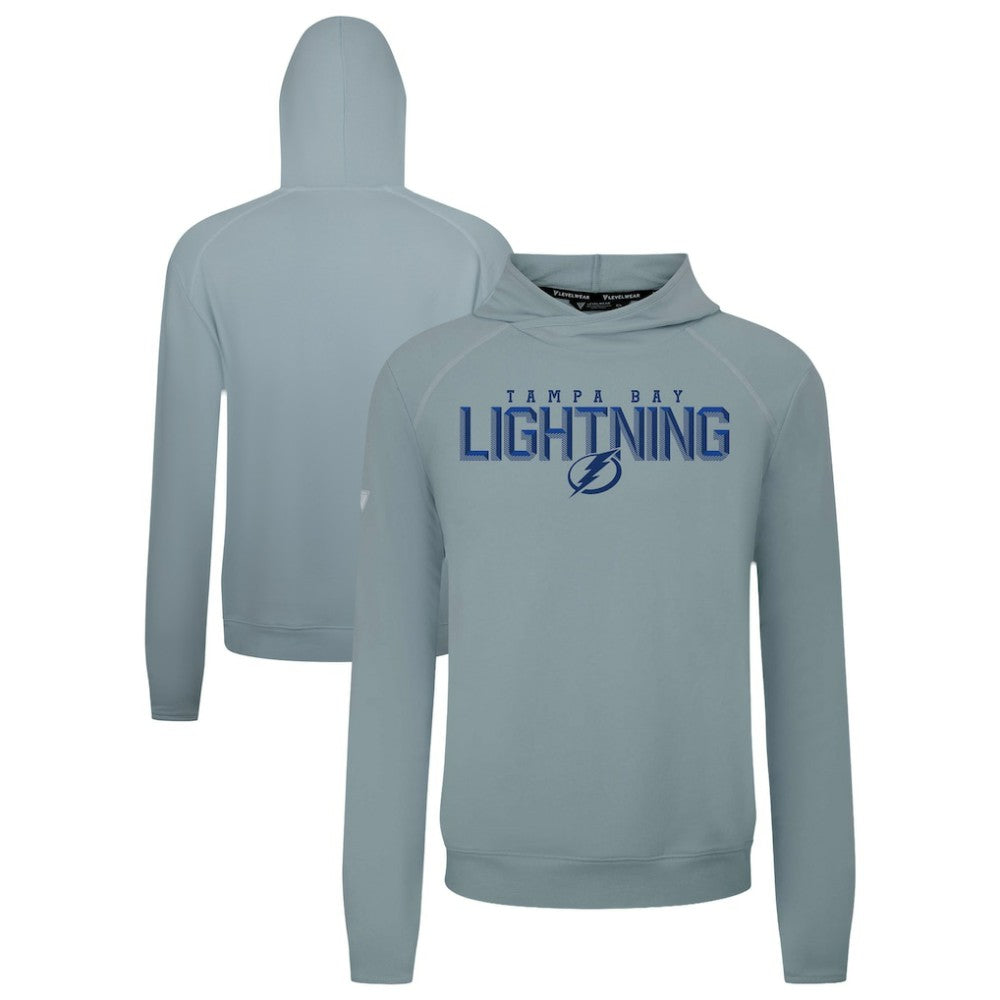 Tampa Bay Lightning Levelwear Mandate Carve Tri-Blend Pullover Hoodie - Gray - NHL