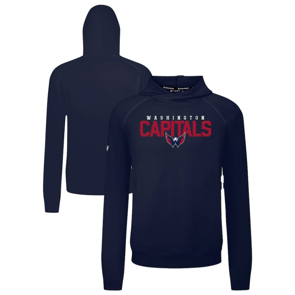 Washington Capitals Levelwear Mandate Carve Tri-Blend Pullover Hoodie - Navy - NHL