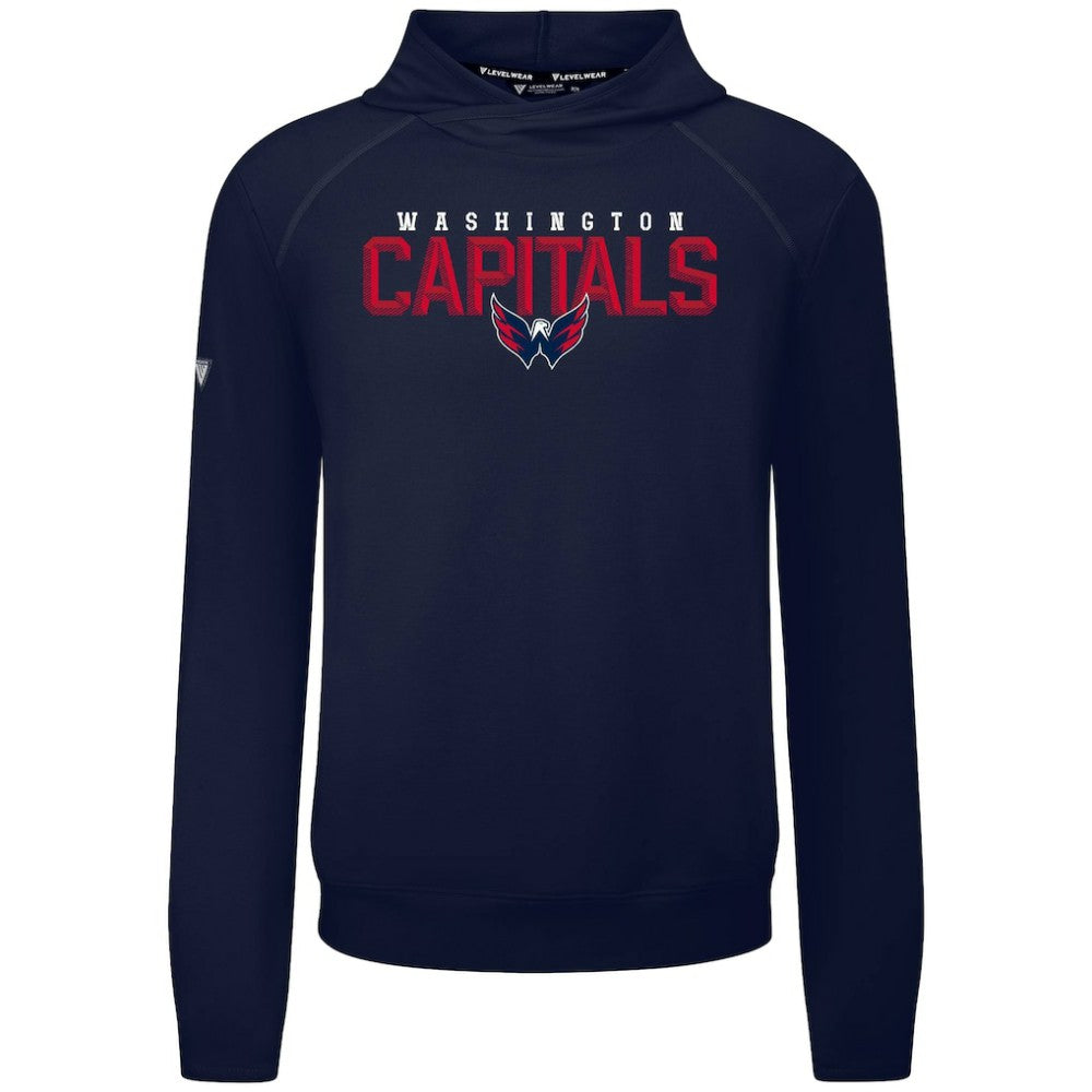 Washington Capitals Levelwear Mandate Carve Tri-Blend Pullover Hoodie - Navy - NHL