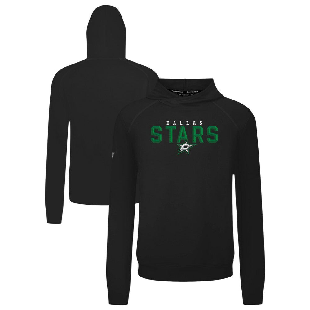 Dallas Stars Levelwear Mandate Carve Tri-Blend Pullover Hoodie - Black - NHL