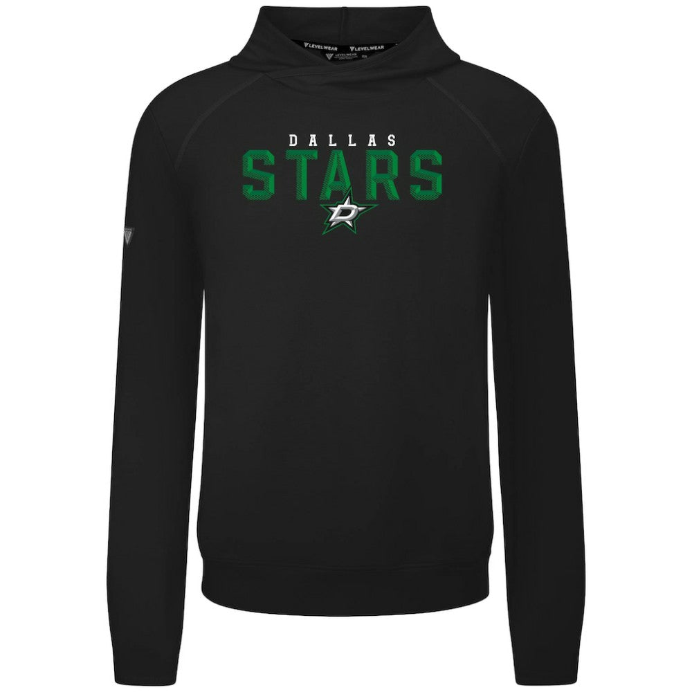 Dallas Stars Levelwear Mandate Carve Tri-Blend Pullover Hoodie - Black - NHL