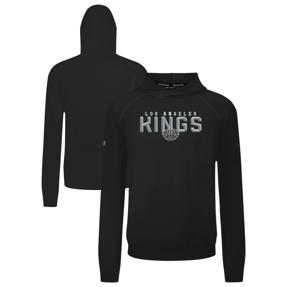 Los Angeles Kings Levelwear Mandate Carve Tri-Blend Pullover Hoodie - Black - NHL