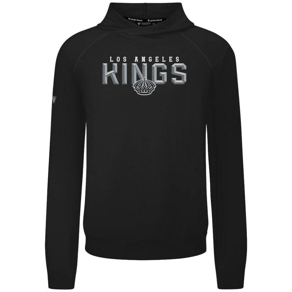 Los Angeles Kings Levelwear Mandate Carve Tri-Blend Pullover Hoodie - Black - NHL