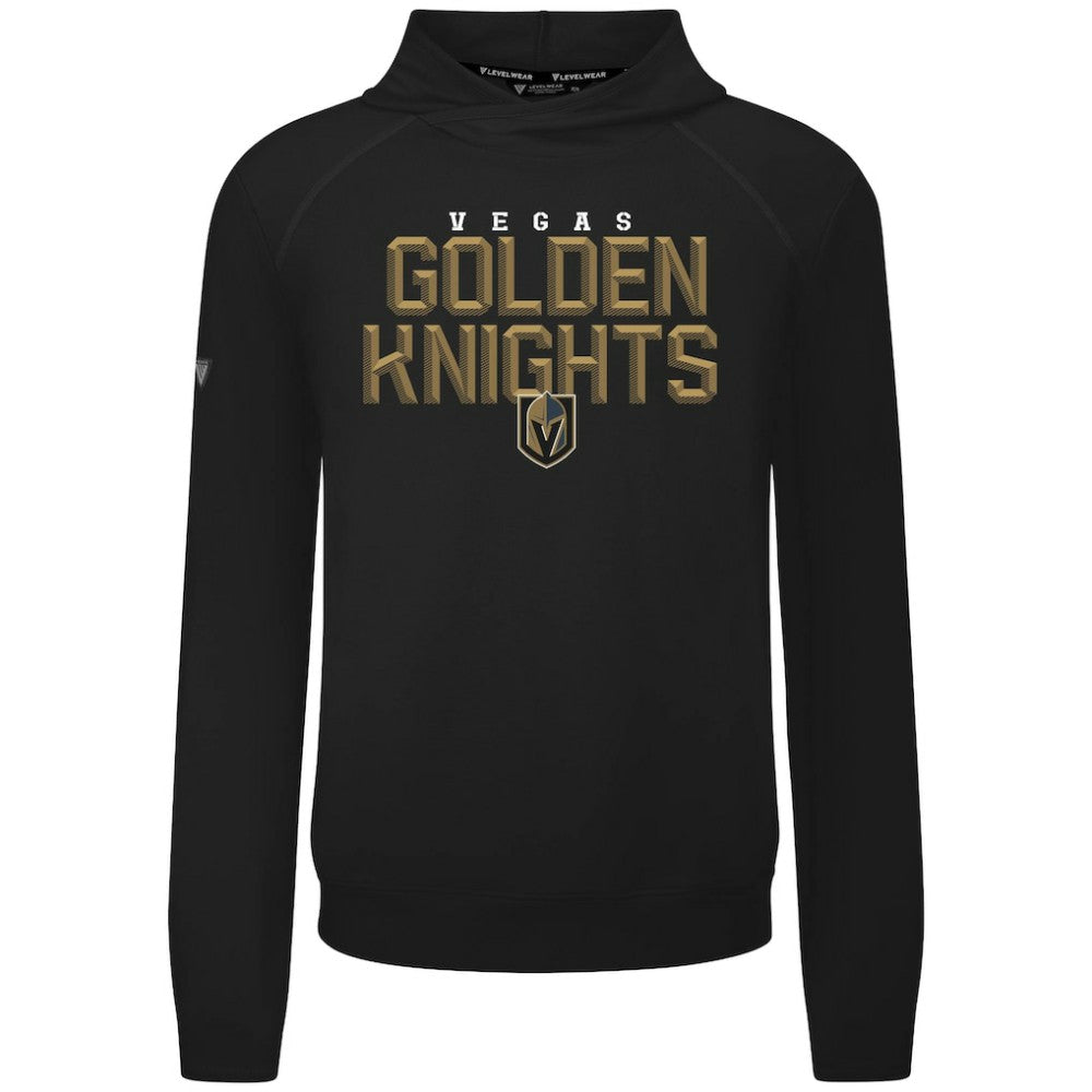 Vegas Golden Knights Levelwear Mandate Carve Tri-Blend Pullover Hoodie - Black - NHL
