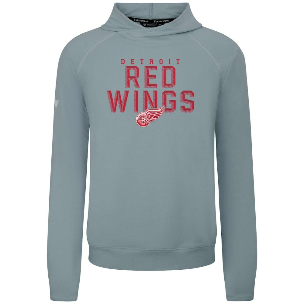 Detroit Red Wings Levelwear Mandate Carve Tri-Blend Pullover Hoodie - Gray - NHL