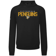 Pittsburgh Penguins Levelwear Mandate Carve Tri-Blend Pullover Hoodie - Black - NHL