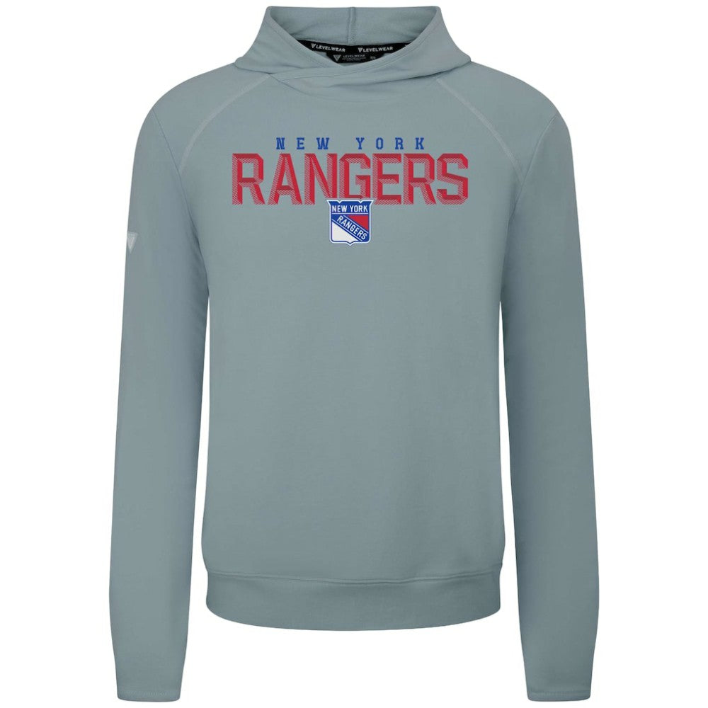 New York Rangers Levelwear Mandate Carve Tri-Blend Pullover Hoodie - Gray - NHL
