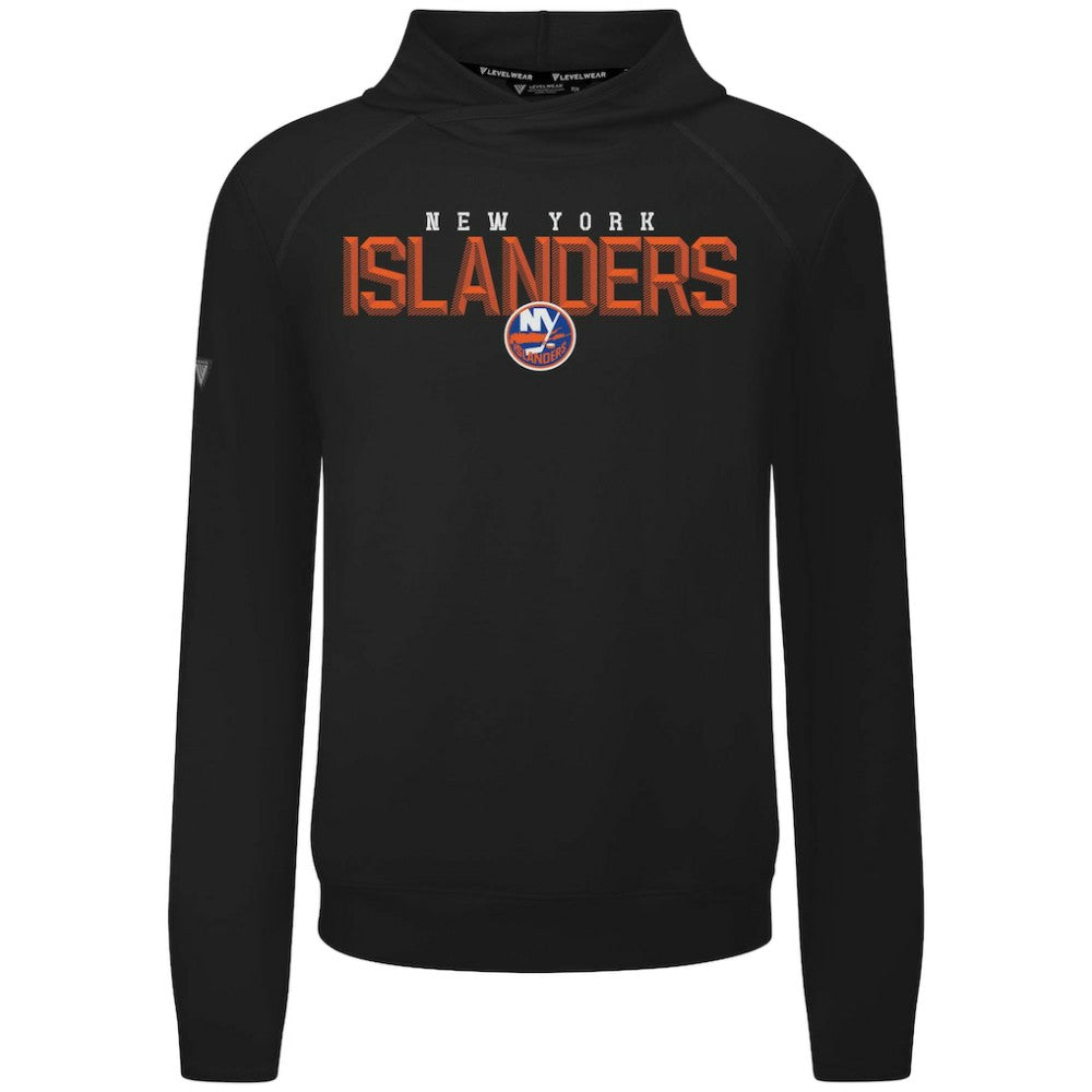 New York Islanders Levelwear Mandate Carve Tri-Blend Pullover Hoodie - Black - NHL