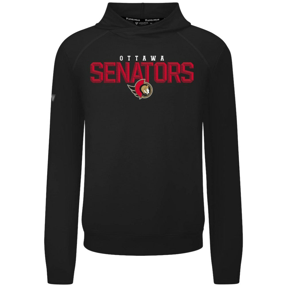 Ottawa Senators Levelwear Mandate Carve Tri-Blend Pullover Hoodie - Black - NHL