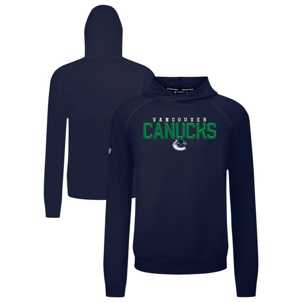 Vancouver Canucks Levelwear Mandate Carve Tri-Blend Pullover Hoodie - Blue - NHL