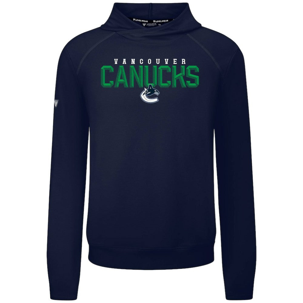 Vancouver Canucks Levelwear Mandate Carve Tri-Blend Pullover Hoodie - Blue - NHL