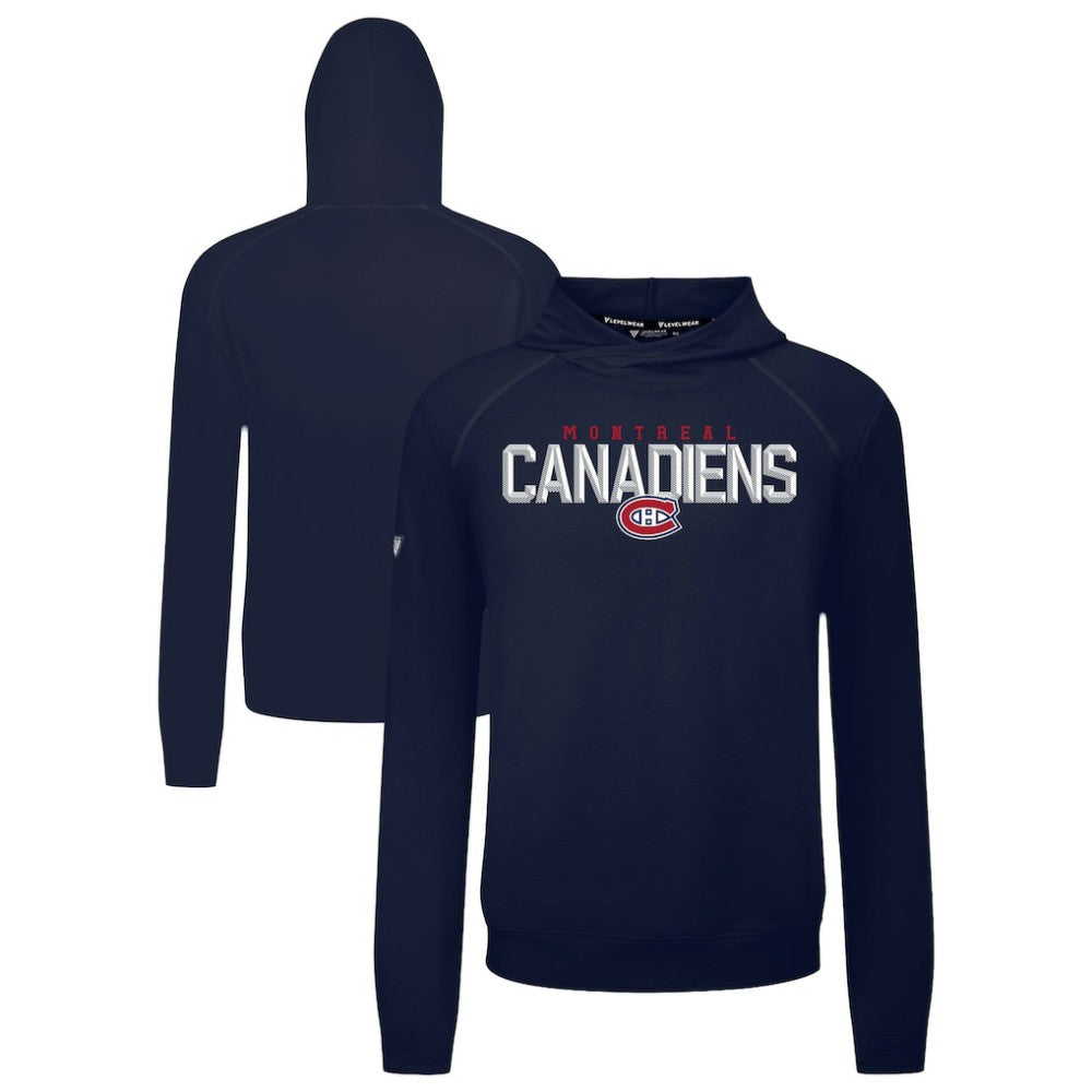 Montreal Canadiens Levelwear Mandate Carve Tri-Blend Pullover Hoodie - Navy - NHL