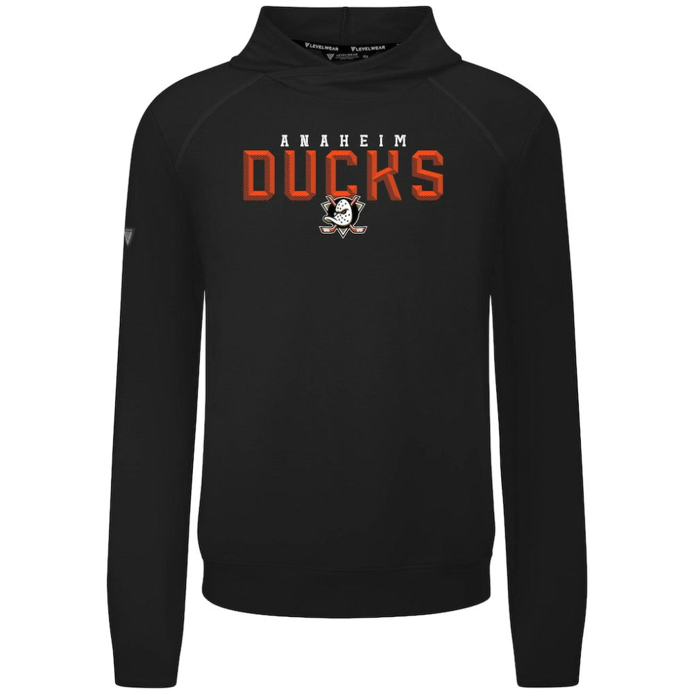 Anaheim Ducks Levelwear Mandate Carve Tri-Blend Pullover Hoodie - Black - NHL