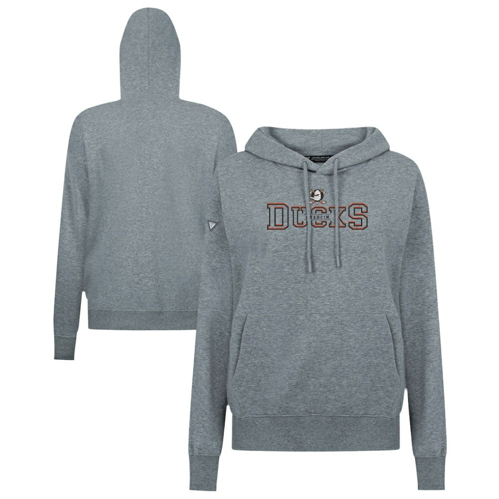Anaheim Ducks Levelwear Women's Adorn Journey Pullover Hoodie - Gray - NHL