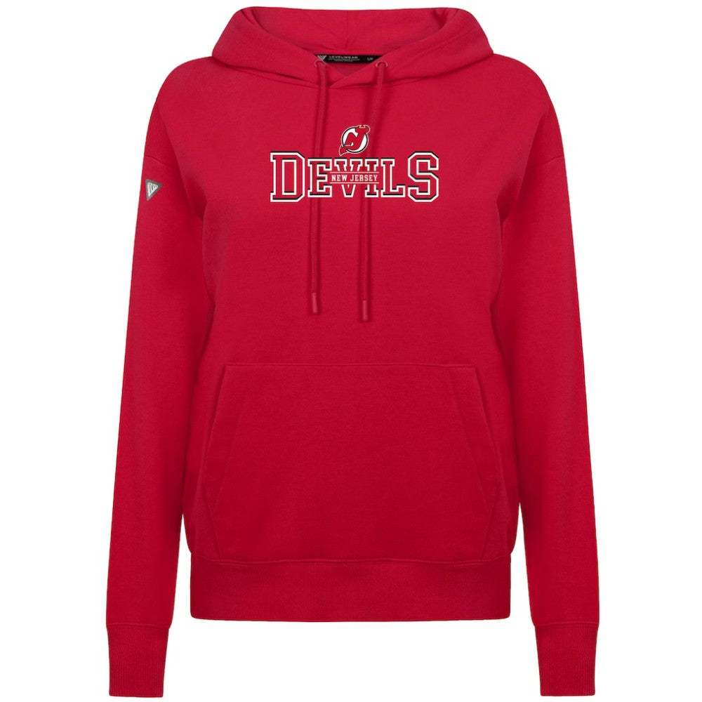 New Jersey Devils Levelwear Women's Adorn Journey Pullover Hoodie - Red - NHL