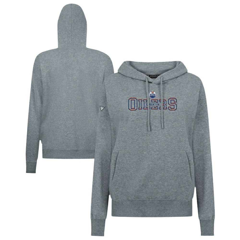 Edmonton Oilers Levelwear Women's Adorn Journey Pullover Hoodie - Gray - NHL