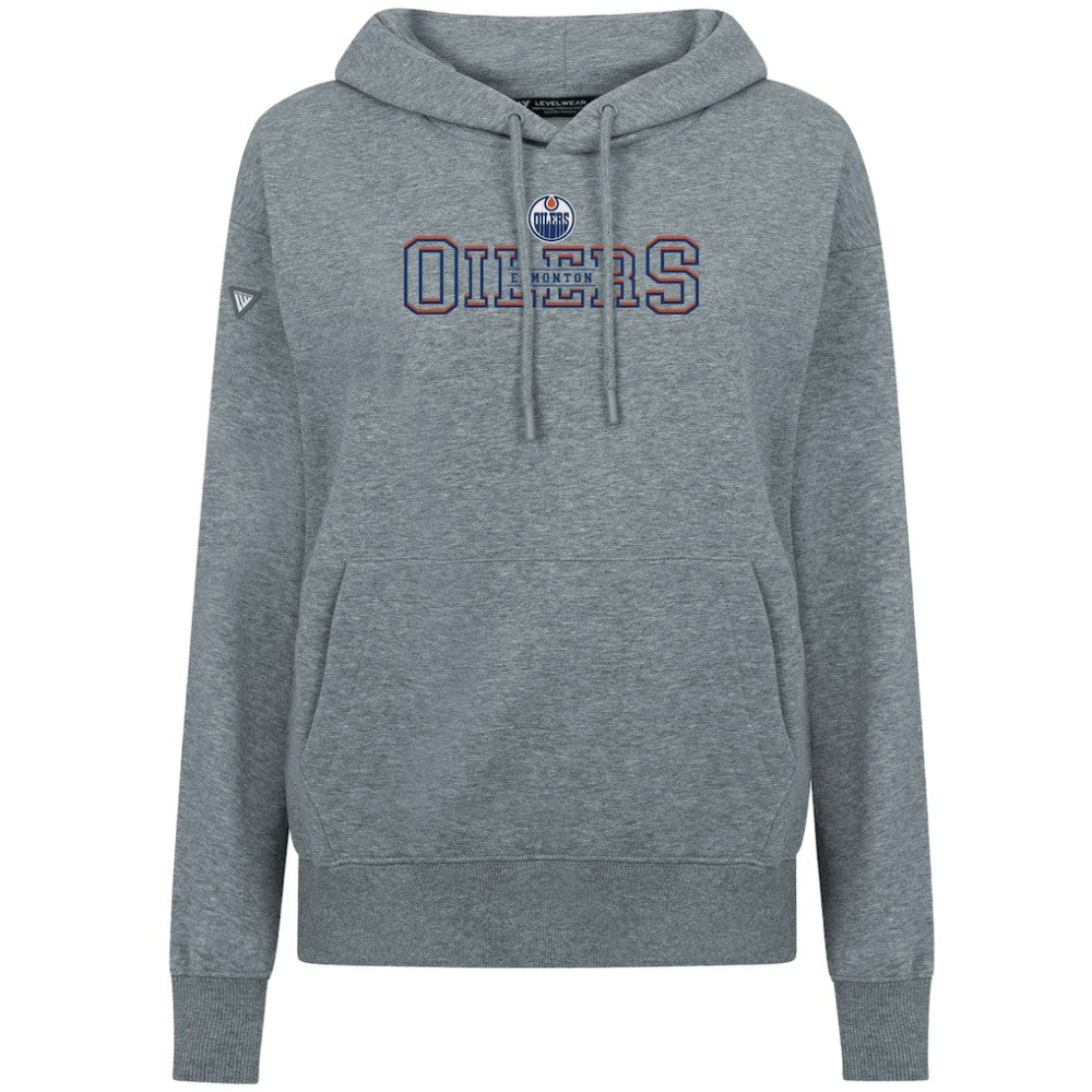 Edmonton Oilers Levelwear Women's Adorn Journey Pullover Hoodie - Gray - NHL