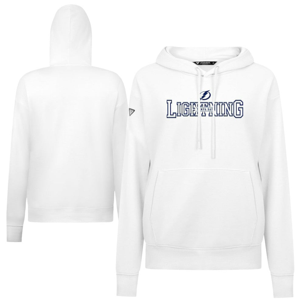 Tampa Bay Lightning Levelwear Women's Adorn Journey Pullover Hoodie - White - NHL