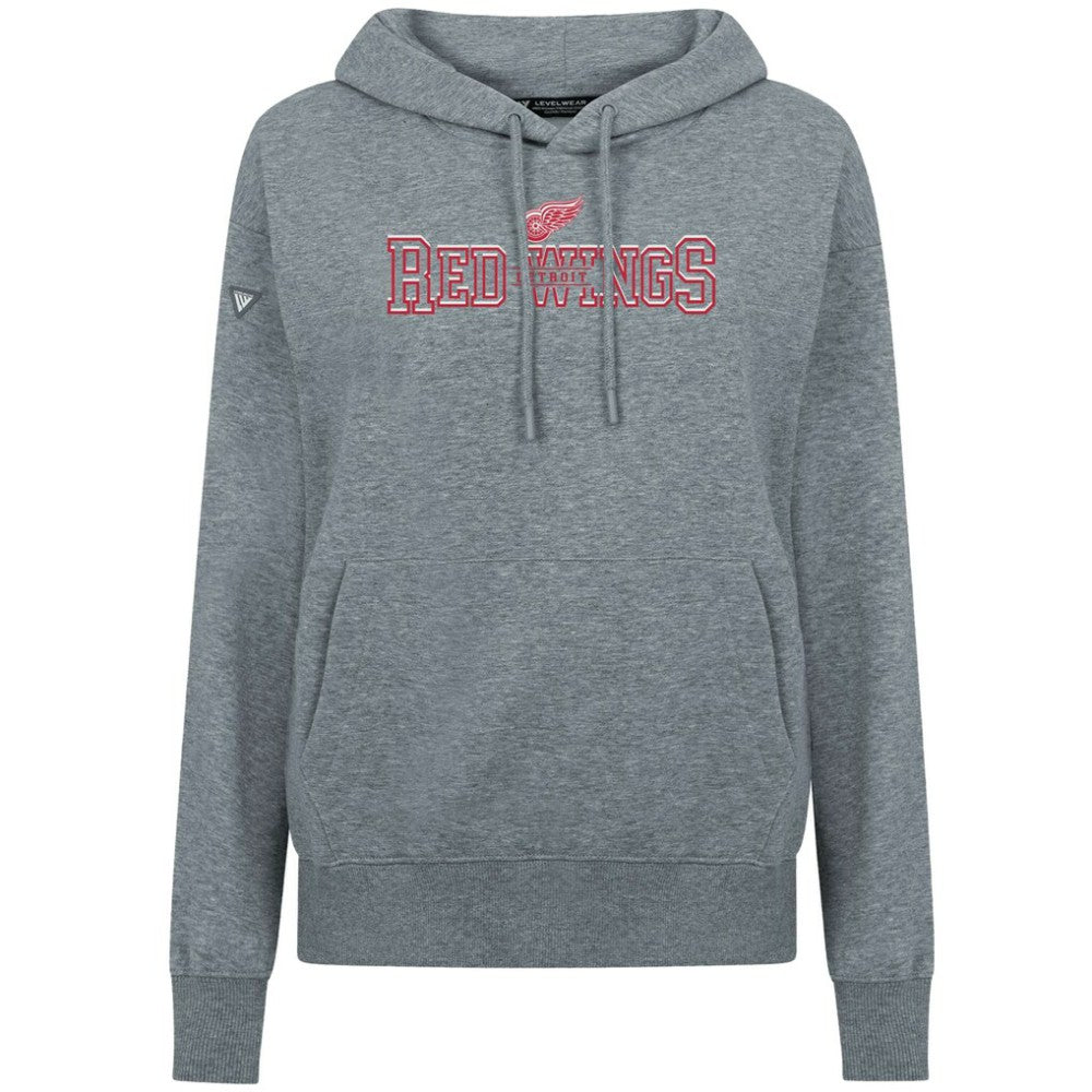 Detroit Red Wings Levelwear Women's Adorn Journey Pullover Hoodie - Gray - NHL
