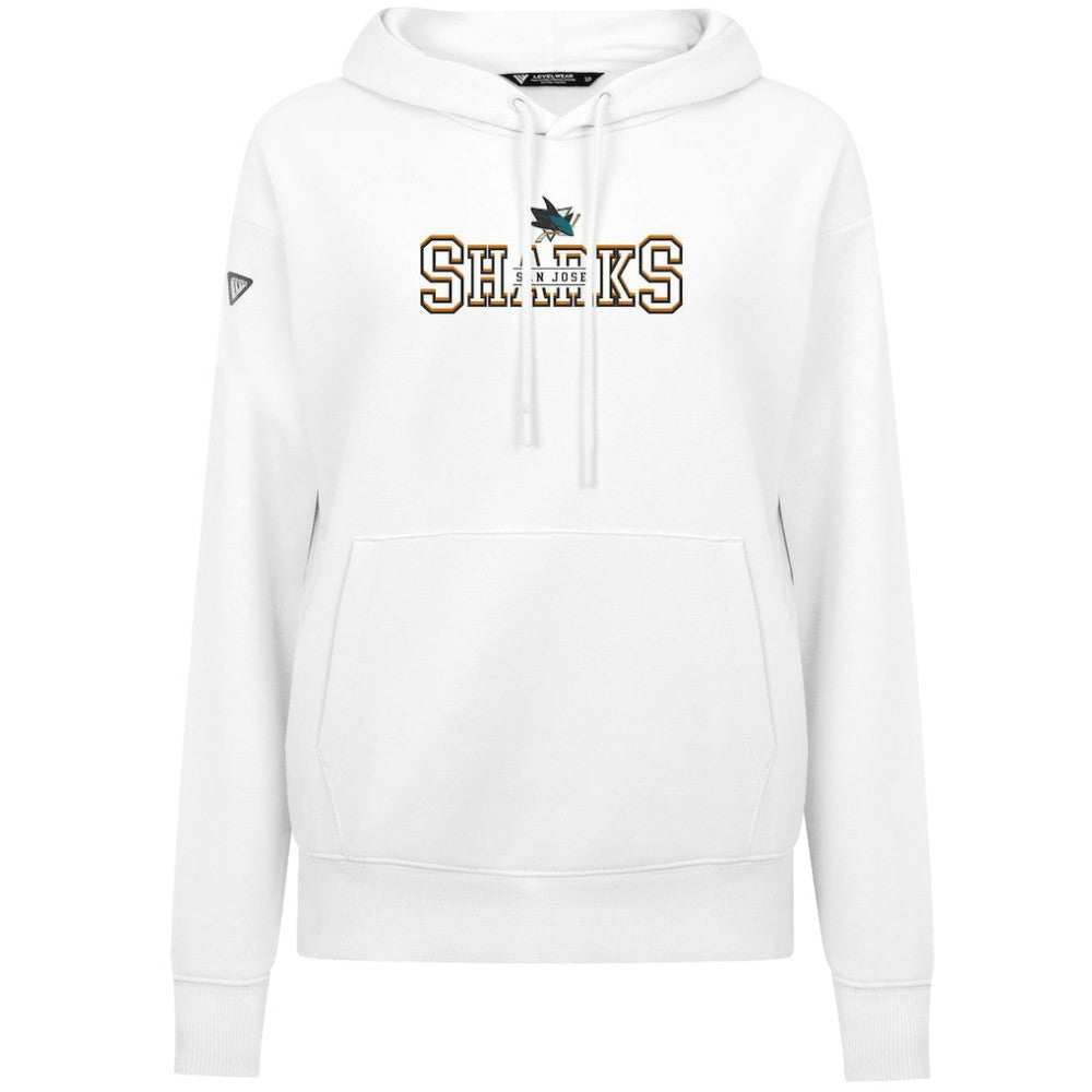 San Jose Sharks Levelwear Women's Adorn Journey Pullover Hoodie - White - NHL
