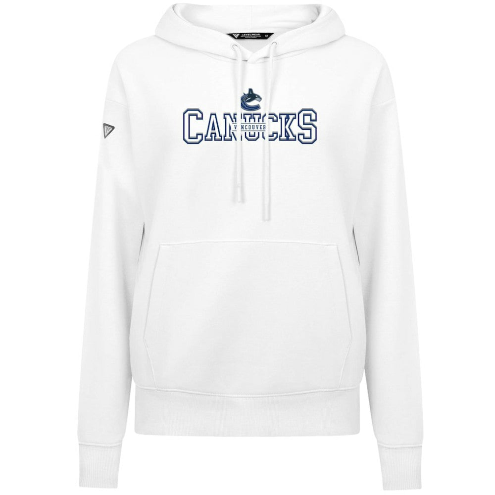 Vancouver Canucks Levelwear Women's Adorn Journey Pullover Hoodie - White - NHL