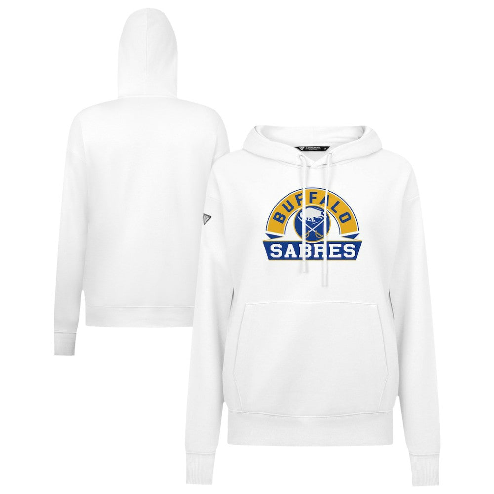 Buffalo Sabres Levelwear Women's Adorn Banner Arch Pullover Hoodie - White - NHL