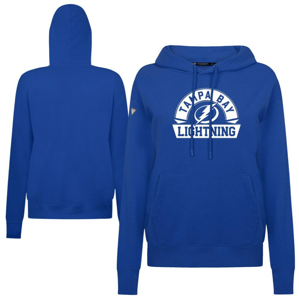 Tampa Bay Lightning Levelwear Women's Adorn Banner Arch Pullover Hoodie - Royal - NHL